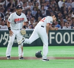 下柳剛氏、伝説のグラブ叩きつけパフォーマンス３連発　松田宣浩氏の三ゴロ失策にバシン！…ドリームマッチ２０２６