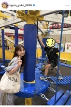 ３児の母・小倉優子、夏休みの子どもと親子ショット「笑顔が素敵」「いつも若々しくて綺麗」