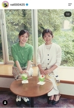今村聖奈騎手、石川佳純さんとの美女アスリート２ショット公開　清潔感あふれるカーディガンコーデに「可愛い」の声続出