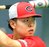 「【広島】前日自打球で交代のドラ１・平川蓮は８日・中日戦欠場　１０日からの横浜遠征は同行へ」の画像1