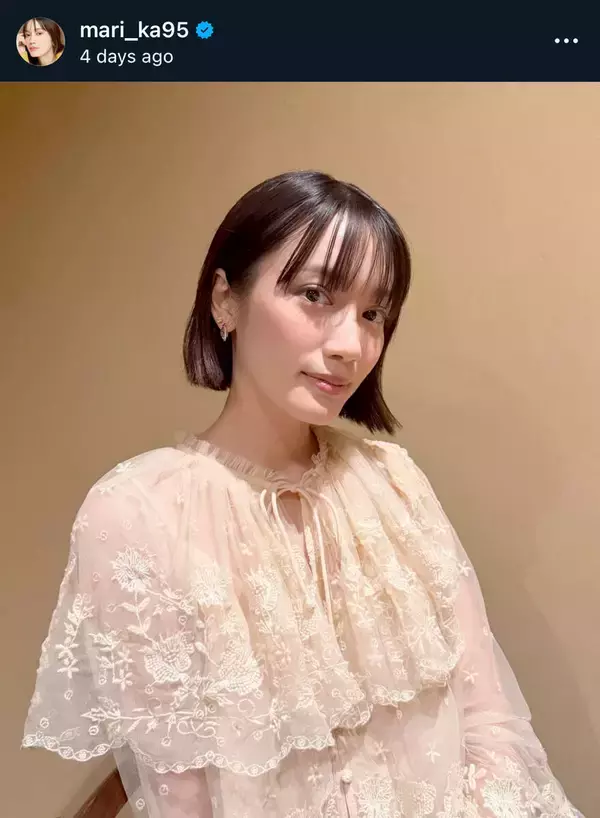 甲斐まりか結婚を発表「これまでの出会いと日々支えてくださっている皆さまのおかげ」感謝もつづる