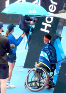 【全豪テニス】世界王者・小田凱人出場中の車いすテニス男子シングルス決勝　降雨のため約１５分間中断　車いすテニス