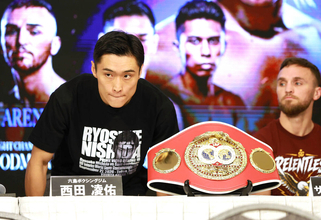 【ボクシング】西田凌佑、２階級制覇へ「チャンスつかみたい」枝川孝会長は“挑発”パフォーマンス「グッドマン、カモン！　ＯＫ？」