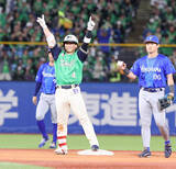 「【ヤクルト】丸山和郁がプロ野球７８度目、セ・リーグ４３度目のサイクル安打を達成　安打→三塁打→本塁打→二塁打」の画像1