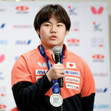 「【卓球】男子・岸川監督「日本はもっと強くなる可能性がある」１９歳松島輝空の成長が１つカギに…世界卓球１０年ぶり銀メダルから帰国」の画像1