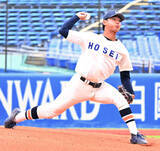 「【大学野球】法大が延長戦の末に明大に敗れる　先発の助川太志が１１回１失点完投で大島監督「エースになってくれた…」」の画像1