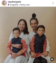 ティーンのカリスマだった人気モデル「家族写真」一般男性の夫を顔出し！カワイイ息子たちも「めっちゃ素敵」尾形沙耶香が披露