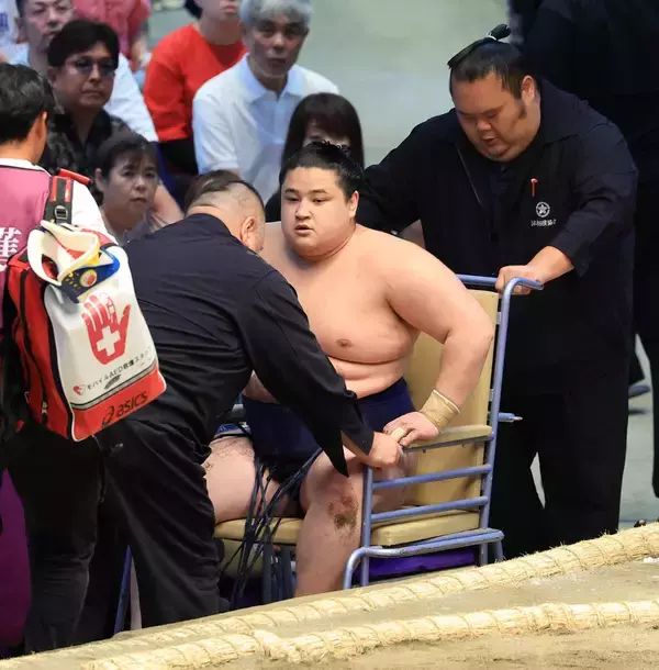 若ノ勝が休場　６日目の取組で右膝を負傷