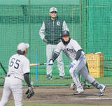 「【巨人】中山礼都、逆方向へ弾丸二塁打　オフのパワーアップ示す…ライブＢＰ」の画像1