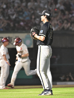【オリックス】ダメージ大　前日３２球の山崎颯一郎が連投で本塁打浴びる…１点差の７回に　辰己には３試合連続被弾