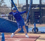 「岡本和真、ブルージェイズ関係者驚がくの初フリー打撃　３４スイングで６本サク越え　米キャンプ地で“メジャー仕様”のステップ」の画像1