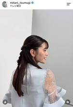 「いつもとは違った雰囲気になりますよね」テレ朝・三谷紬アナ、ニュース担当の衣装ショットが「似合って素敵」