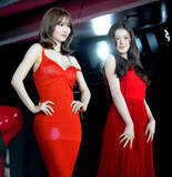 「ＴＷＩＣＥ　ＭＯＭＯ＆ＳＡＮＡ　真っ赤なドレスで映画「プラダを着た悪魔２」をＰＲ」の画像1