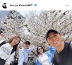 フジ・木村拓也アナ、同僚女子アナと「お花見散歩」！フィルムカメラのショットが「エモい仕上がり」「上手」宮司アナ撮影