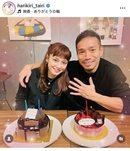 平愛梨、夫・長友佑都＆息子４人と顔出し家族ショットで４１歳の誕生日を報告