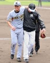 【阪神】初の紅白戦でアクシデント　伊藤将司に佐藤輝明の打球が直撃して降板