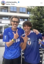 「久々に見た」「イケオジ」元日本代表の姿に騒然　昨年直腸がん公表「すごいツーショット」ＴＢＳ齋藤慎太郎アナが公開