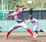 「【高校野球】浜松開誠館の１９０センチ右腕・山本蒼翔が無四球で４安打完封「２日連続でリベンジできました」…春季静岡県大会」の画像1
