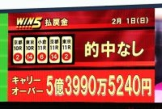 【ＷＩＮ５】対象２レース目の東京１０Ｒを制したのは２番人気ウェットシーズン　残り３９５万９６２７票に