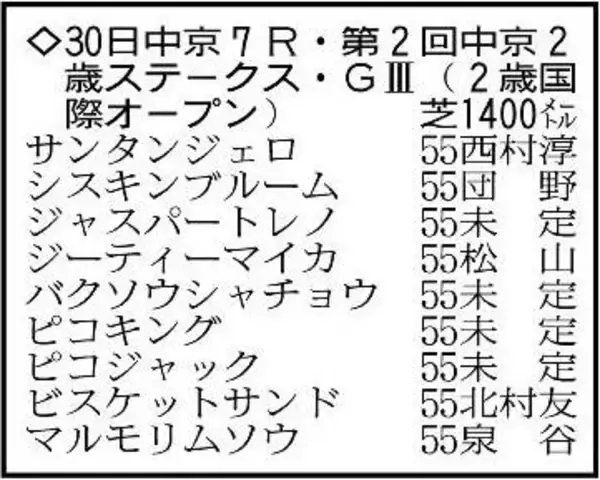 【中京２歳ステークス展望】デビュー戦を７馬身差で圧勝した前川厩舎のジーティーマイカに期待する