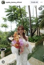 紺野彩夏がウエディングドレス姿！バリでの撮影「とっても楽しかった～！」