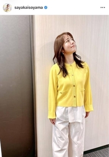 「細く見えるのは俺だけ？」４２歳・磯山さやか、コーデショットを大量放出！「美人さは世界一」「最高すぎます」