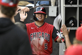 村上宗隆、菅野智之とのメジャー初対戦でいきなり３４号ソロ　２２年大谷翔平に並ぶ日本人歴代５位…今季日本人トップ浮上　衝撃の６試合連続打点