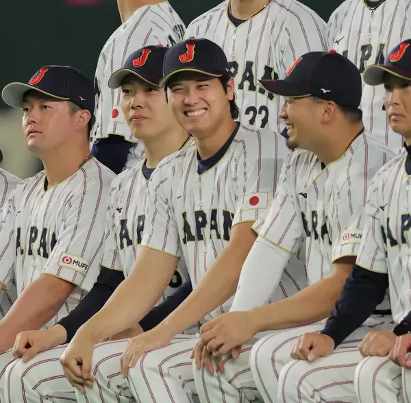 大谷翔平「いいコミュニケーションが取れている」　北山亘基考案のお茶ポーズに言及…井端監督も言及「まだ照れがある」