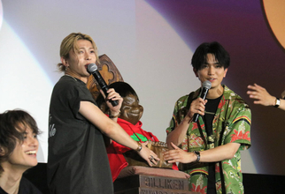 Ａぇ！ｇｒｏｕｐ「やるからにはＳｎｏｗ　Ｍａｎ超え」実写映画第２弾「おそ松さん」試写会でヒット祈願