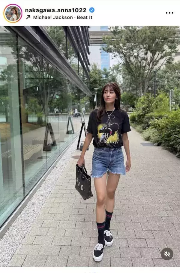 中川安奈アナ、美脚あらわな姿披露も「拡大すると太ももに…」フォロワー反応「蚊も止まりたい美脚」「蚊になりてえ（笑）」