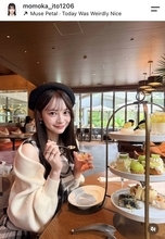 「妹が連れていってくれたアフタヌーンティー」ＡＫＢ４８・伊藤百花のプラベ撮が「ガチ可愛い」「おしゃれすぎる」