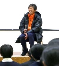 【Ｊ１清水】ＦＷ北川航也が静岡県立島田商高で講演「なにげない１日を大切に、高校生活を楽しんで」