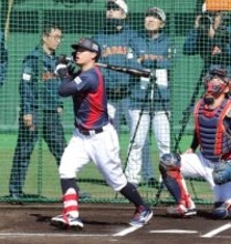 佐藤輝明、打席でのルーチン「ちょっと考えないと」侍ジャパン合宿のライブBPでピッチクロック体験