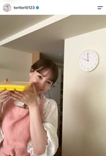 ママになったトリンドル玲奈「離乳食が始まりました」エプロン姿が「可愛い」「ちゃんとママしてて凄い」