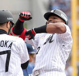 「【ロッテ】難敵攻略に先制打のポランコ「平良投手は良い投手ですけども、自分も良いバッター」好きな日本語で爆笑もたらす」の画像1