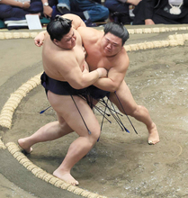 京都出身１９８年ぶりの新関脇・藤ノ川が白星発進　過去５戦全敗だった義ノ富士を初撃破「いつまでも苦手とは言っていられない」