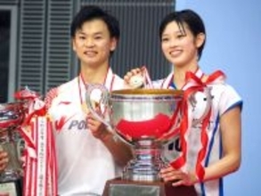 【バドミントン】渡辺勇大、田口真彩組が初優勝　田口は初の日本一「総合にかけてきた。勇大さんの存在は大きい」