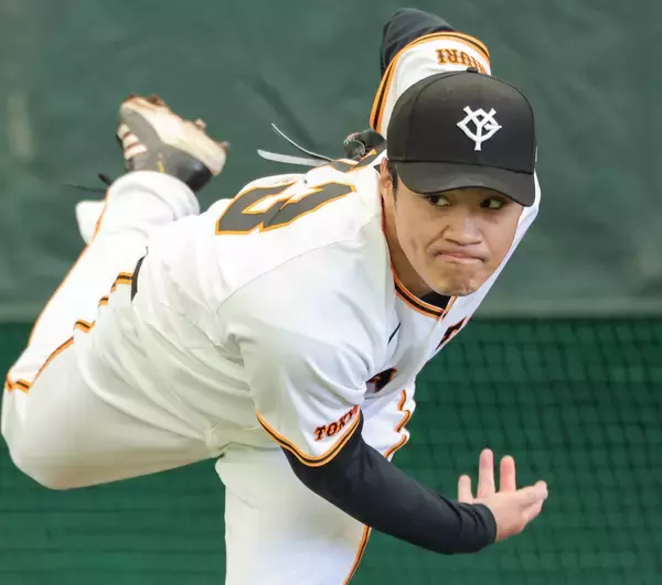 【巨人】則本昂大、沖縄のＧ党に背番号「４３」披露　那覇初日ブルペンで４０球