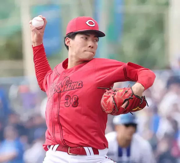 【広島】ドラフト５位・赤木晴哉が上々の対外試合デビュー「緊張したけど、持ち味を出せた」「思ったより通用した」　新井貴浩監督は「真っすぐの伸びを感じた」