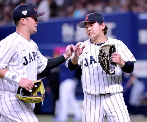 侍ジャパン・大谷翔平は先発して３回無失点の宮城大弥に「ナイスピッチング！」と声かける