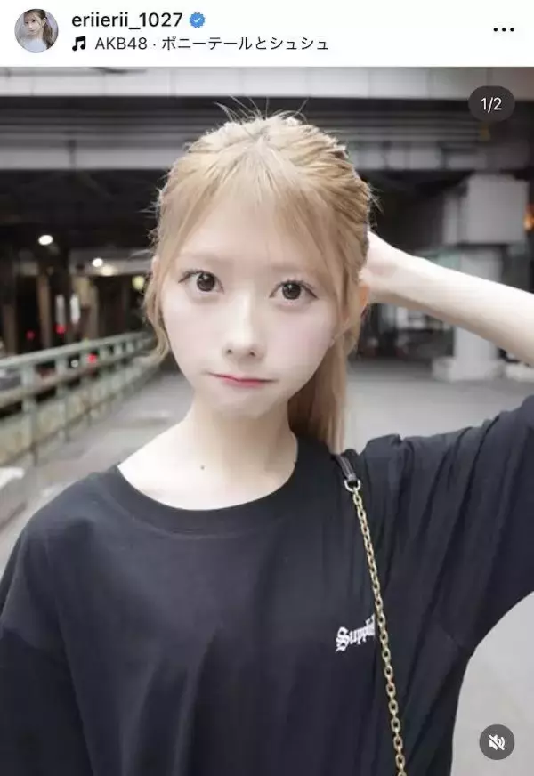 「デートしましょう」ＡＫＢ・千葉恵里、初夏の爽やかポニテショット「夏姿とってもキラキラ」「肌白い」「可愛すぎる」