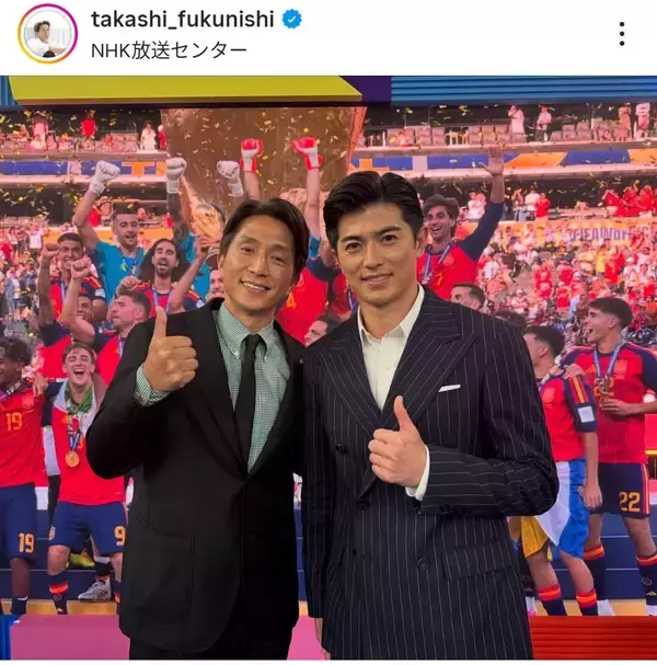 Ｗ杯戦士が「昭和の俳優みたい」「とんでもイケメン」生放送の姿に騒然！女優妻とハグ話題のＤＦ谷口彰悟