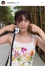 「天使の笑顔だ」片岡凜、スタイル抜群のキャミワンピ姿がステキ！「夏の装いとても素敵」「夏らしくて可愛い！！」