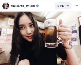 第１子妊娠の藤井夏恋　ロングヘアに黒ニット姿「いつ見てもかわいい」「大人っぽくて可愛くて本当に憧れ」