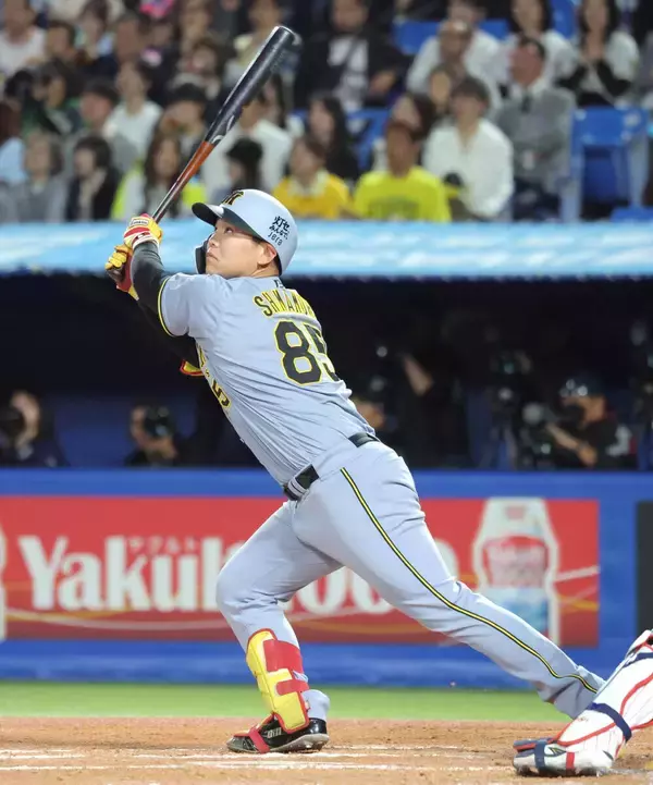 【阪神】嶋村麟士朗が代打でプロ初アーチ！　通算７打席目で広沢優の直球を逆方向へ