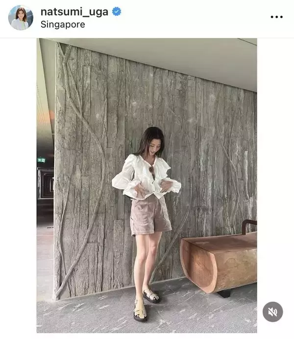 宇賀なつみアナ、サウナ界の女神とシンガポール旅「素敵な名コンビ」「街歩いてたら絶対振り返るレベル」「めっちゃ美脚」