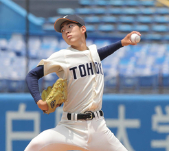 【大学選手権】東北福祉大の１年生先発・舩曵壮汰３回３安打１失点