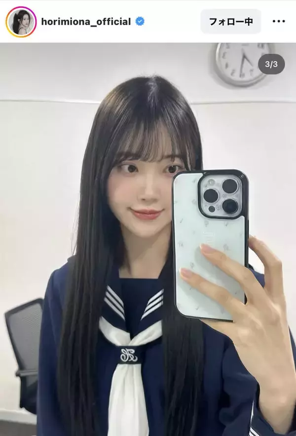 元乃木坂４６・堀未央奈「姫山椿以来のセーラー服」で自撮り！爽やかショットにファンくぎ付け！