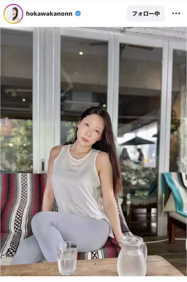 美人気象予報士、ピチッとスパッツ！ウェア姿に「あかん」「二度見しちゃう美しさ」「さすが」…穂川果音にうっとり