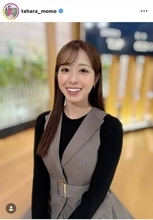 テレ朝・田原萌々アナ、グレーのワンピ姿が「可愛い過ぎる」「ほんま癒やされる」「安定の可愛さ」